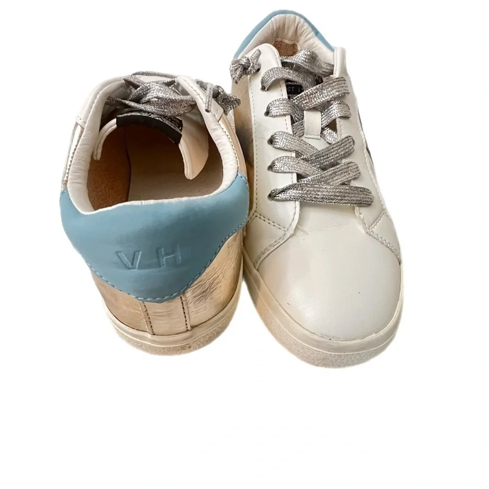 Vintage Havana  Bianca Sneaker In Nude Croco/ White